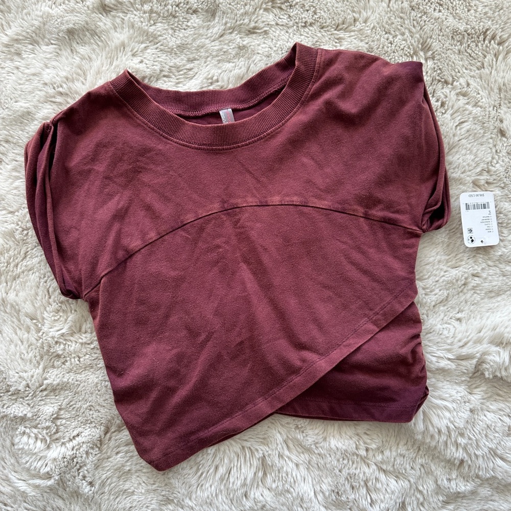 Free People Maroon Crop Top